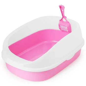 

LBER Toilet Bedpan Cat Litter Box Cat Dog Tray Toilet Supply Teddy Anti-Splash Pet Dog Toilette Puppy Indoor Home Plastic Sand
