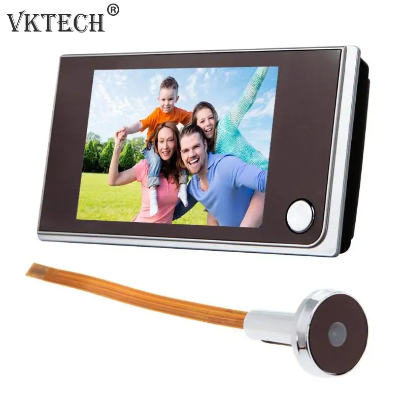 

3.5 inch Digital Doorbell LCD Color Screen 120 Degree Peephole Viewer Door Eye Doorbell Mini Outdoor Color Camera high quality
