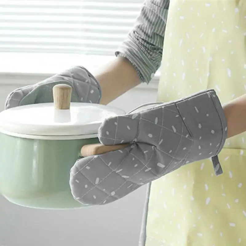 1 пара хлопковые кухонные прихватки термостойкие варежки кухонные рукавицы для микроволновой печи выпечка перчатки для барбекю утолщение Ovenwant