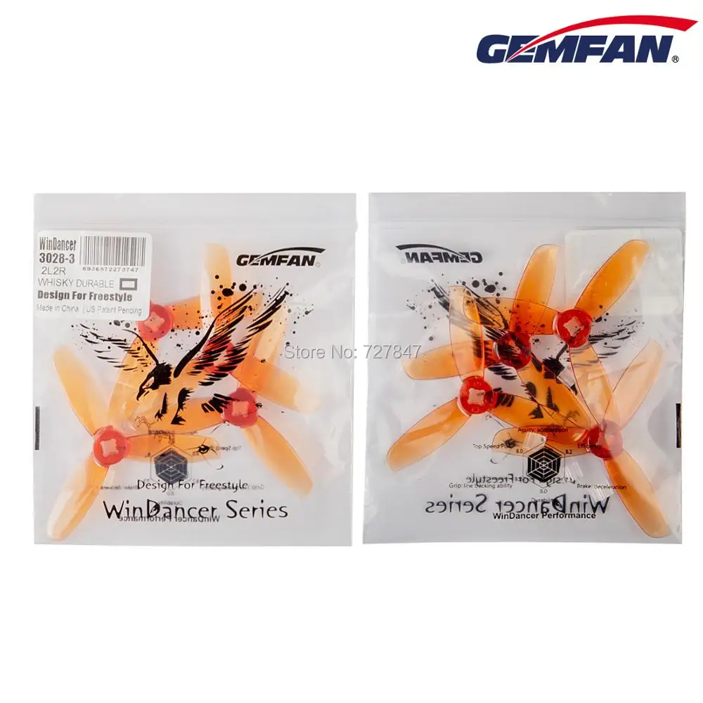 10 пар/20 шт Gemfan Windancer 3028 пропеллер 3 дюйма ПК лезвия CW CCW FPV прочный для мини