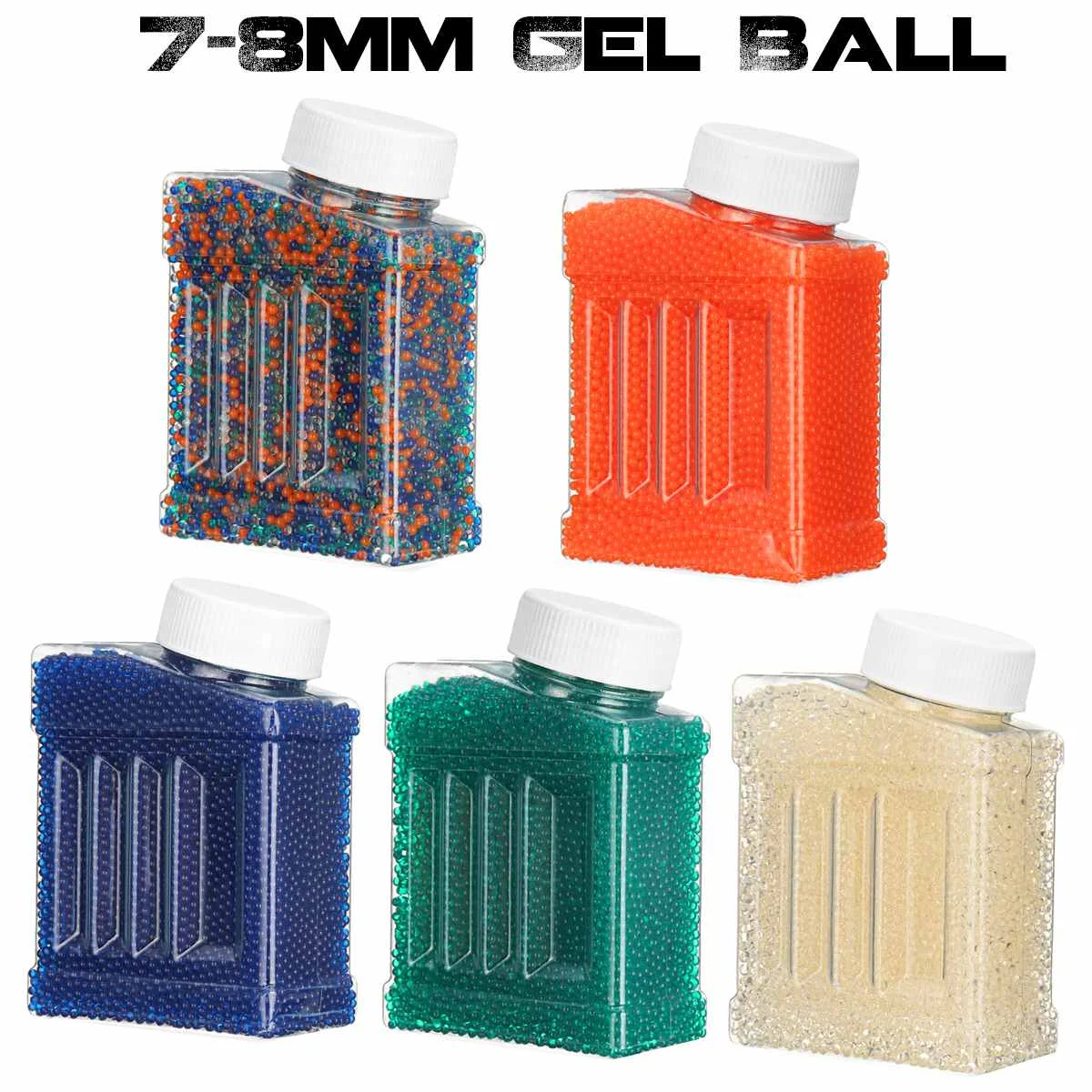 20000Pcs 7-8mm Crystal Bullets Water Ammo Beads For Gel Ball Guns Blasters Toy Water Guns Ammo Shotting Bullets