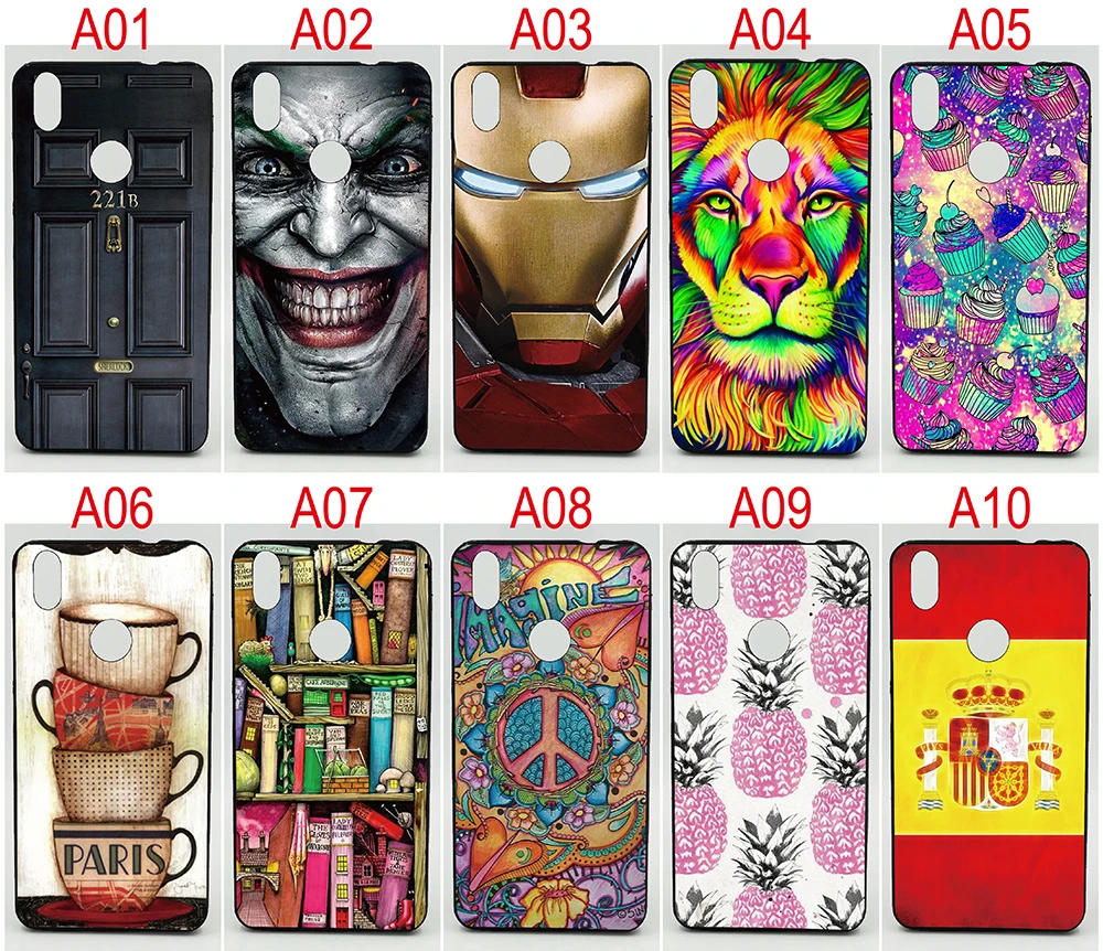 

For Alcate 3C 3V 3X 5 5V 1X 1C case Print Super Hero Mask iron Man naruto Print Marble Japanese Anime soft TPU Phone cases