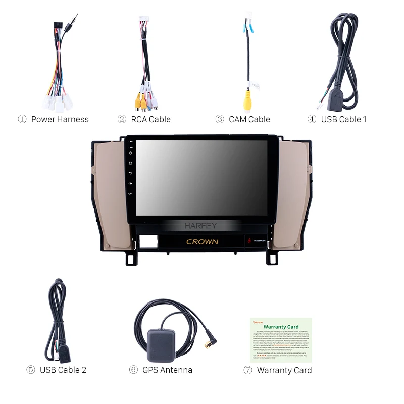 Best Harfey GPS system car radio 9" Android 8.1 For Toyota old crown left hand 2010-2014 Bluetooth PMS DVR OBD II USB Rear camera SWC 3