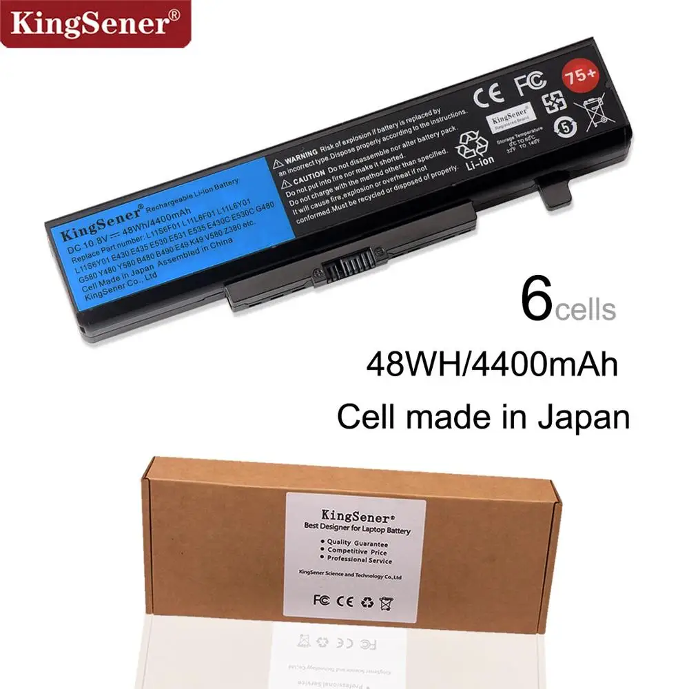 Meilleur KingSener batterie d ordinateur portable pour Lenovo G580 Z380 Z380A Y480 G480 V480 Y580 G580AM B480 B490 E49 K49 L11S6Y01 L11L6Y01 L11S6Y01 75 +