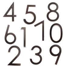 Высокое качество Серебряные атласные хромированные дверные номера и дверные номера Адресные таблички для дома, квартиры, магазина украшения