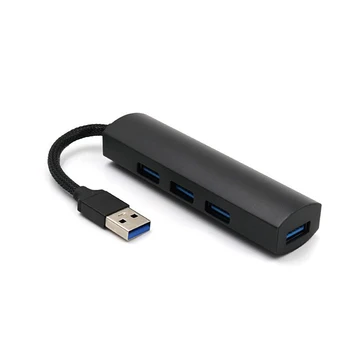 

High Speed USB 3.0 USB Hub 4 Ports USB3.0 HUB Multi-port Interface Extension Adapter Compatible for Computer Tablet Mobile Phone