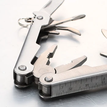 

Multi-function pliers Mini Stainless Steel Knife Keychain Screwdriver Portable Multifunction Folding Plier Survival Tools