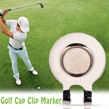 2 шт., Прицельный мяч для гольфа, железное крепление, магнит, приспособления для выравнивания, маркер, аксессуары, тренировочная практичная шапка, зажим для кепки, инструмент