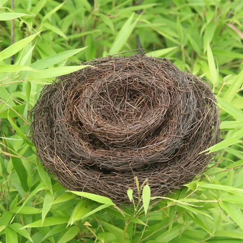 

Country Style Simulation Twig Bird Nest Handmade Easter Rattan Nest Creative Decoration for Home Garden