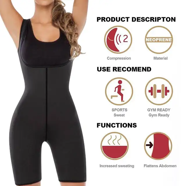 Women Weight Loss Corset Shapewear Full Body Shaper Neoprene Sauna Suit