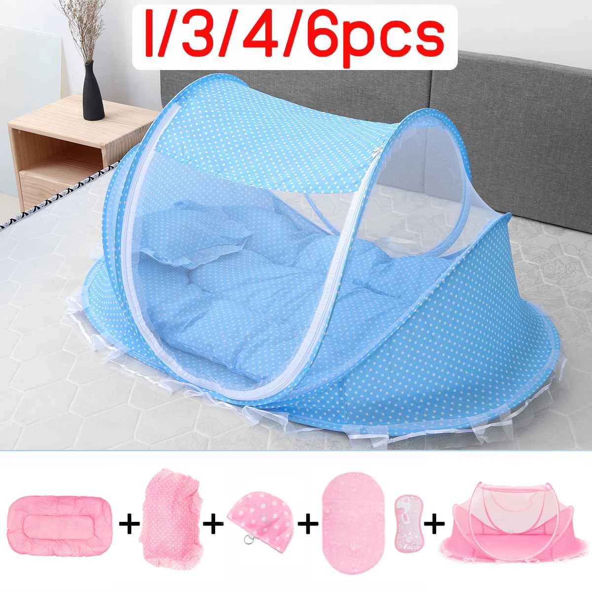 Summer Portable Baby Mosquito Insect Cradle Net Folding Baby Bed Crib