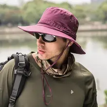 Складная спортивная походная Кепка с широкими полями для пеших прогулок и кемпинга, летняя мужская и женская кепка с веревкой для пеших прогулок
