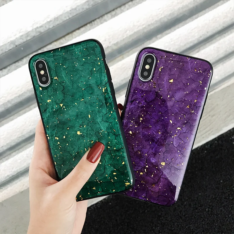 

Luxury Gold Foil Bling Marble Phone Case For iPhone 7 8 6 6s Plus X XS Max XR Glitter Case for samsung s7 s8 note 9 Coque Funda