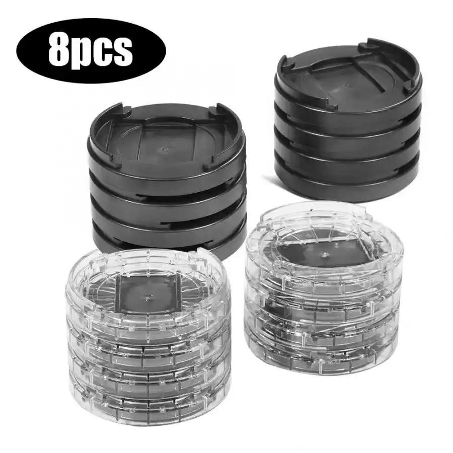 8pcs Set Plastic Multi Slot Furniture Leg Risers Non Slip Bed