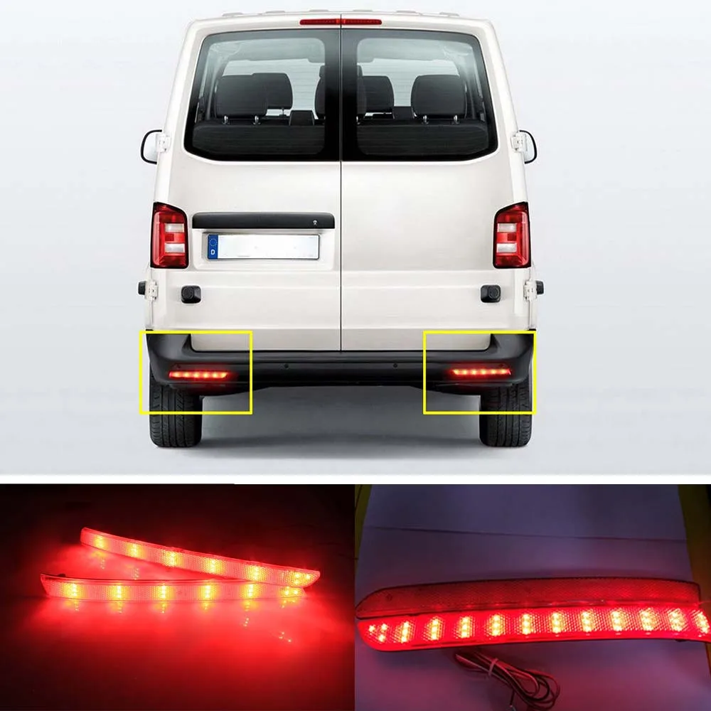 

CAPQX For VW Transporter T5 2012-2016 Rear Bumper LED Brake Light Parking Stop Lamp Warning Light Fog Light Taillight Fog Lamp