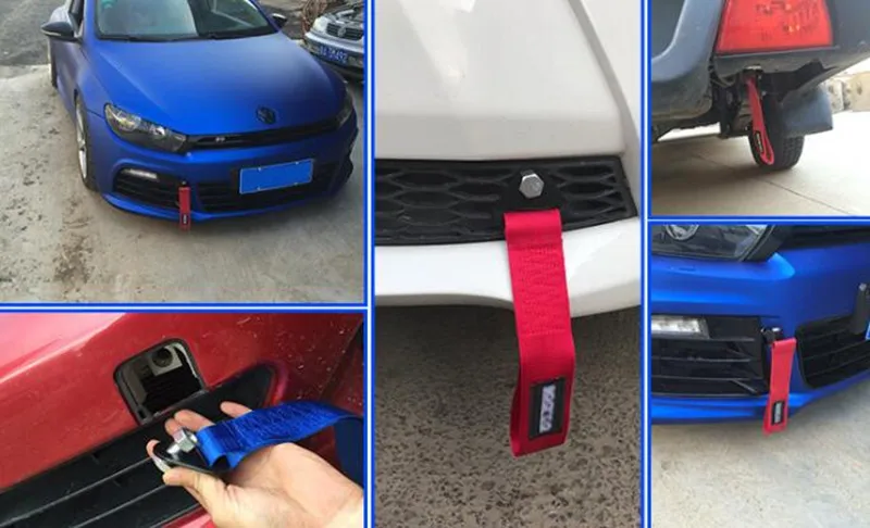

OMP Towing Rope High Strength Nylon OMP JDM trailer Tow Ropes Racing Car Universal Tow Eye Strap Tow Strap Bumper Trailer