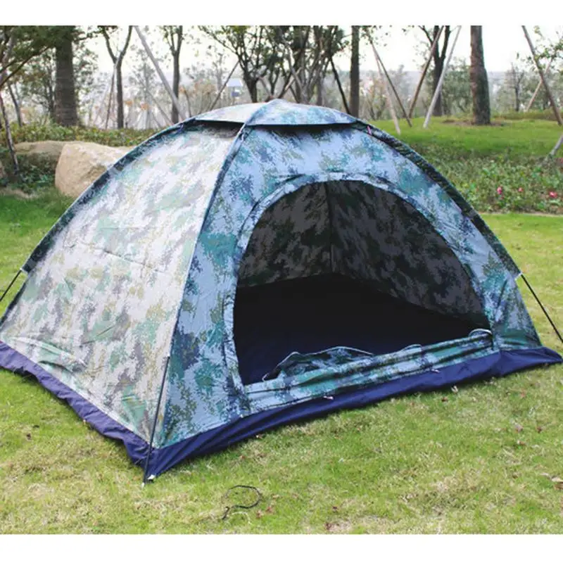 Camouflage Tents Rain Proof Outdoor Camping Tent Ultraviolet Protection Ventilation Window Easy Setup For Nature Hiking Travel