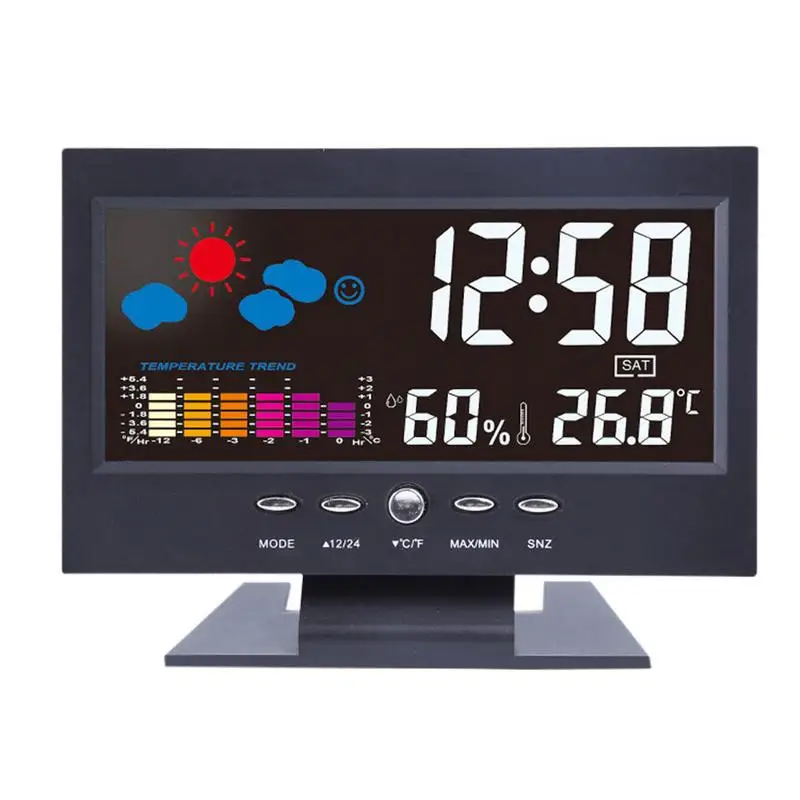 

LCD Digital Thermometer Hygrometer Weather Station Alarm Clock 8082T