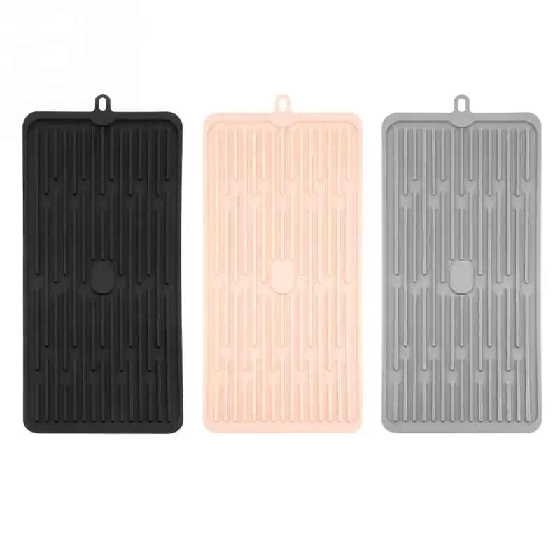 

Silicone Kitchen Draining Mat Wine Glasses Tableware Drying Mat Foldable Drain Pad Insulation Pot Mat Tableware