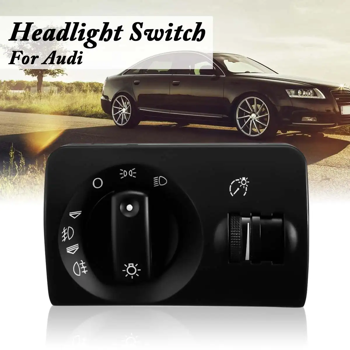 

Headlight Switch Fog Light Knob Control For Audi A6 4B C5 AVANT S6 4B1941531E 2002-2005