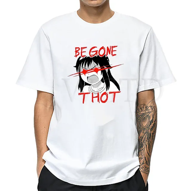 Begone Thot Funny T Shirt Summer Short Sleeve Cotton Tee Shirts Women