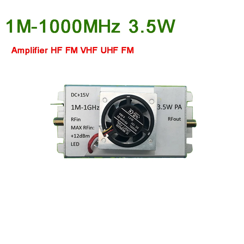 NEW 1M-1000MHz 2W Amplifier HF FM VHF UHF FM Transmit Broadband RF Amplifier 