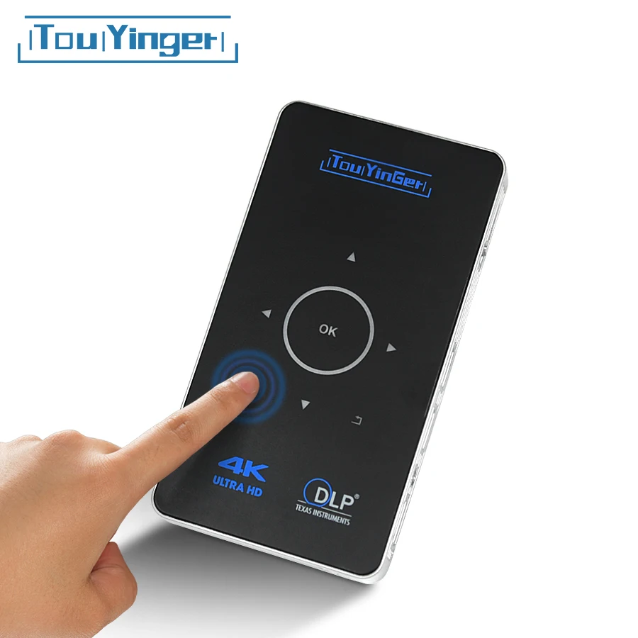 Support 4K 1080P Full HD video dlp Portable projector Airplay 2GB RAM Android 7.1 Touyinger S9 AC3 HDMI wifi Bluetooth Miracast