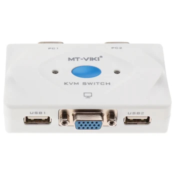 

2 In 1 4 Port Usb 2.0 Kvm Switch Switcher With Cable For Dual Monitor Keyboard Mouse 1920x1440 Surpport Vga Port