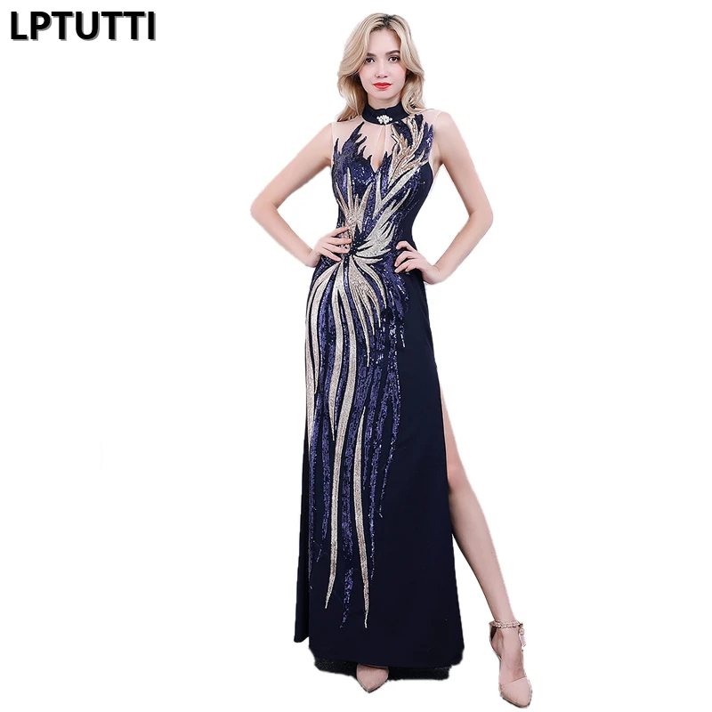 

LPTUTTI Split Sequin Gratuating New For Women Elegant Date Ceremony Party Prom Gown Formal Gala Luxury Long Evening Dresses