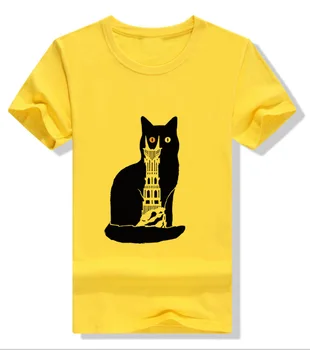 

Black Cat Print T Shirt Women Short Sleeve O Neck Loose Tshirt 2019 Summer Women Tee Shirt Tops Camisetas Mujer