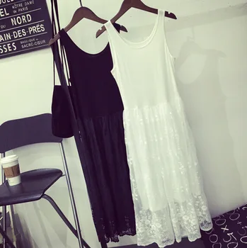 

Inside Bottom Full Slip Sexy Lace Long Swath Loose Big Size Cotton Lingerie Vestido Petticoat Jupe Slip sexy Clothes New