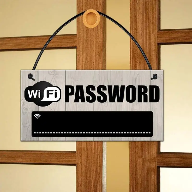

Creative Wooden WiFi Password Hanging Board Chalkboard Wood Reception Hanging Plaque Store Home Bar Party Bar Home Accessories