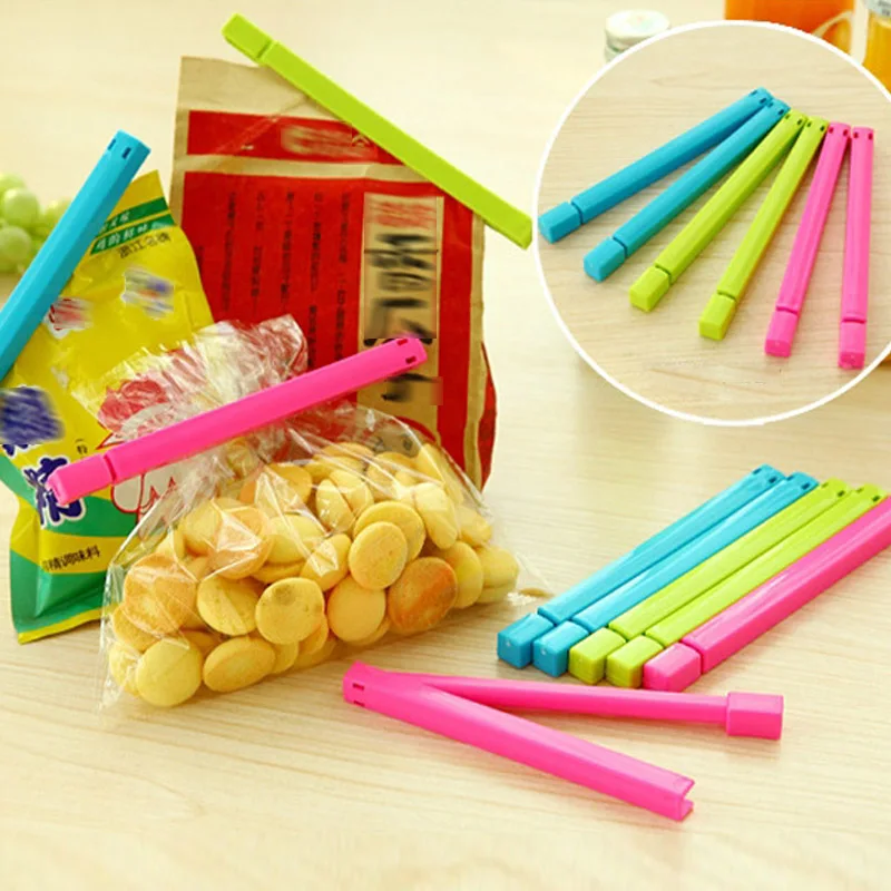 

6Pcs/lot 16cm Portable New Kitchen Storage Food Snack Seal Sealing Bag Clips Sealer Clamp Plastic Tool
