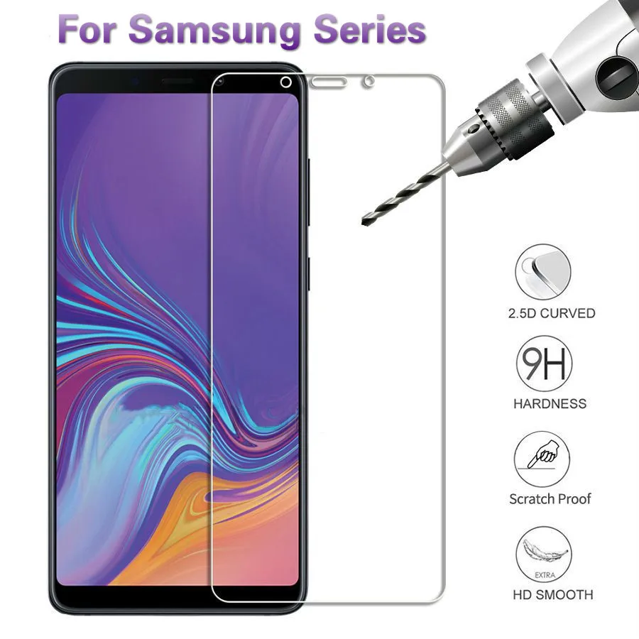 9h закаленное стекло для Samsung Galaxy M10 M20 A30 A50 A9 A7 2018 A6 A8 J4 J6 Plus Grand prime Защитная пленка