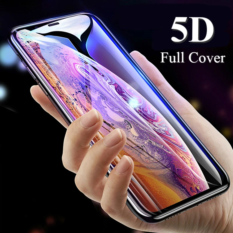 

5D Curved Edge Protective Glass on the For iPhone 6 6S Plus 7 8 Tempered Glass Screen Protector For iPhone 11Pro max X XS Max XR