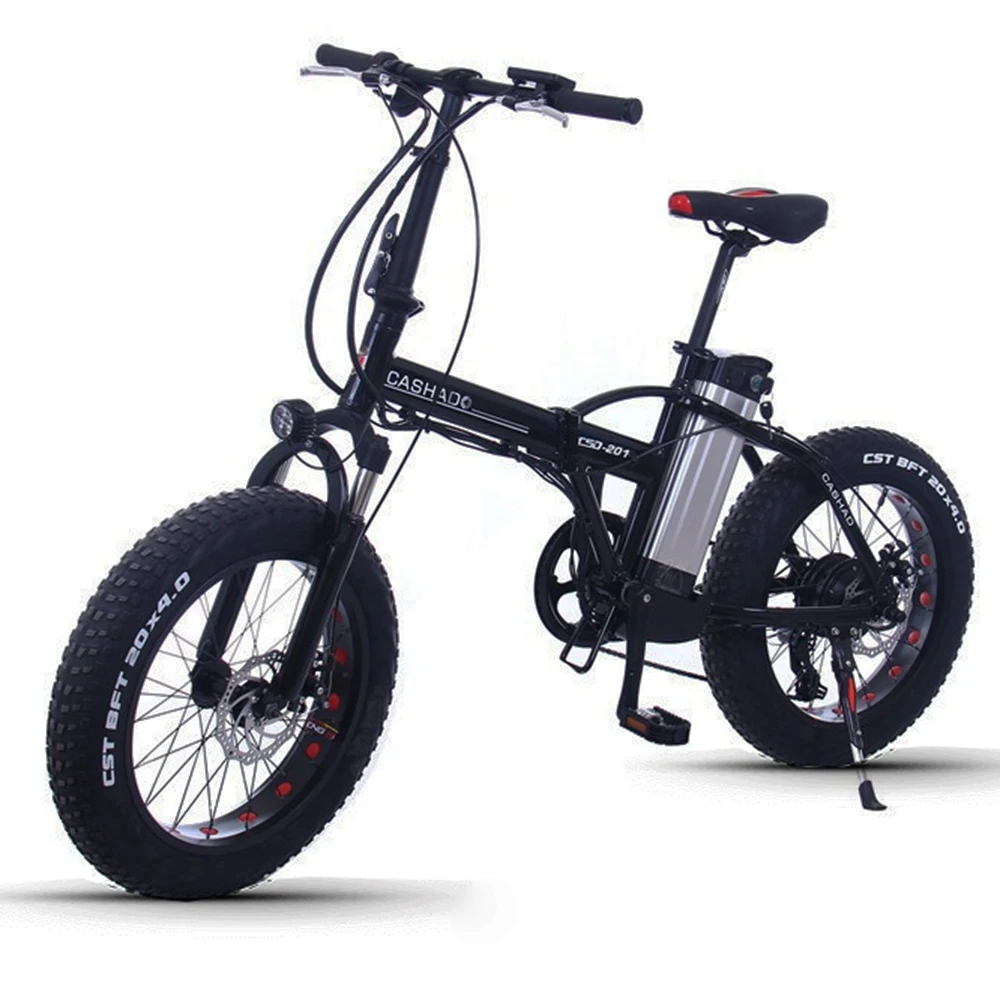 Perfect 20inch Electric Mountain Bicycle 48v350w Motor 12ah Lithium Battery Snow Electric Bike Folding Fat E-bike 2