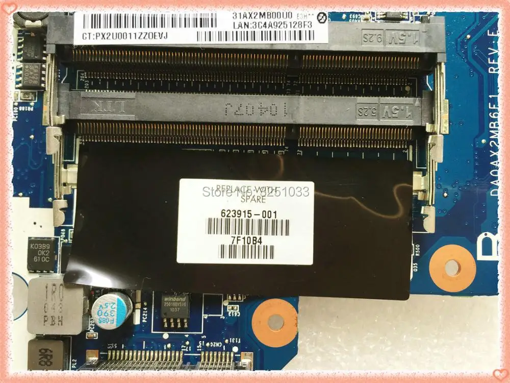 DA0AX2MB6E1 592808-001 623915-001 для hp CQ56 G56 CQ62 G62 материнская плата для ноутбука DA0AX2MB6E0 REV: E полностью протестирована