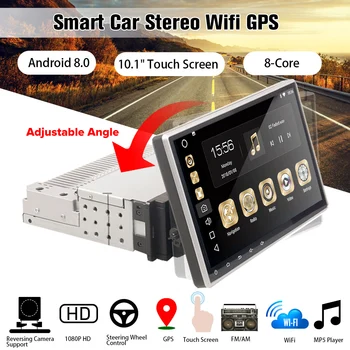 

10.1" Android 8.0 Car Radio 1 Din 8Core Stereo Receiver GPS Stereo Wifi bluetooth RDS Audio Universal Car Multimedia Player