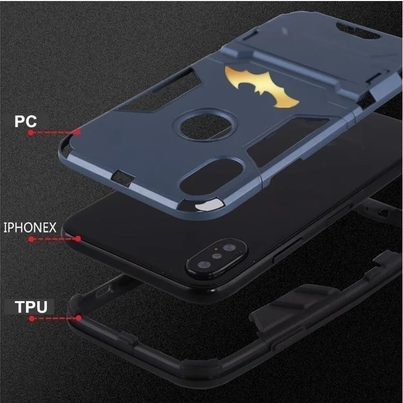Противоударный чехол с подставкой для iPhone 8 7X6 6s|Бамперы| |
