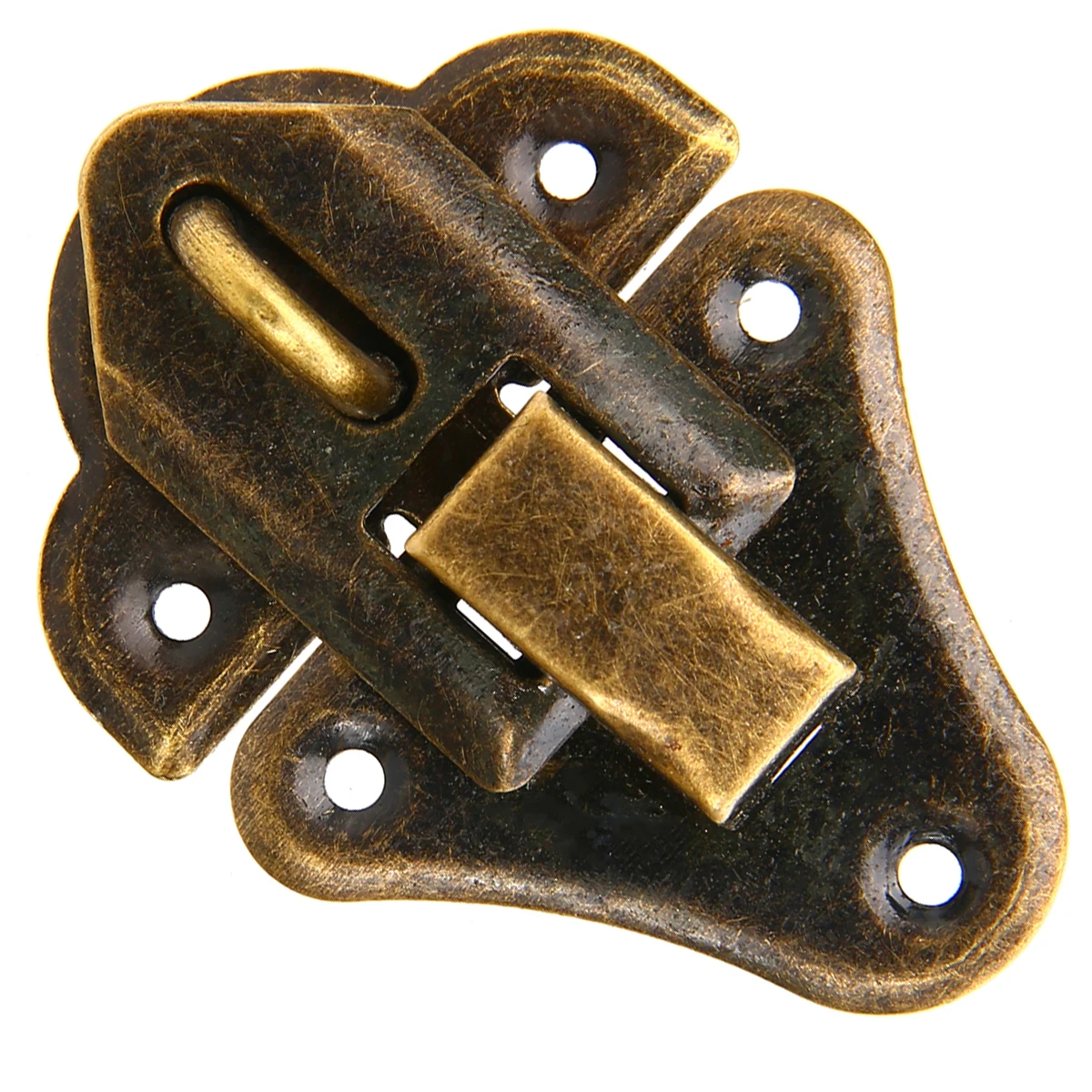 5pcs Bronze Tone Case Latch Hasp Sets Jewelry Gift Wooden Box For Home Furniture Buckle Clasp Lock Mayitr