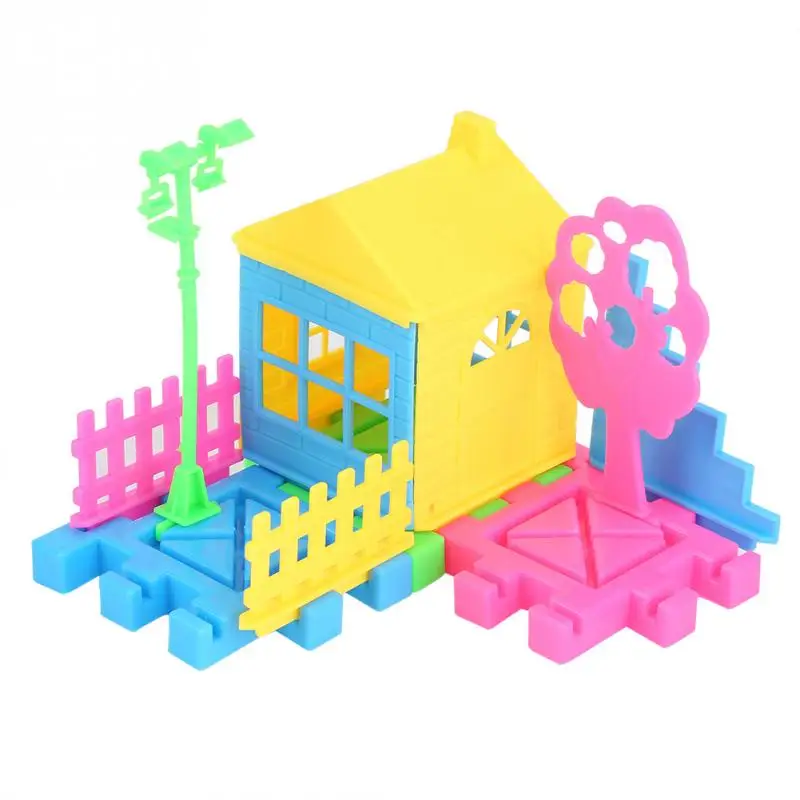 

ABS Puzzle Toys Kids Educational Puzzle Building Colorful Amusement Park Interesting Game Toy Set for kids infant gifts