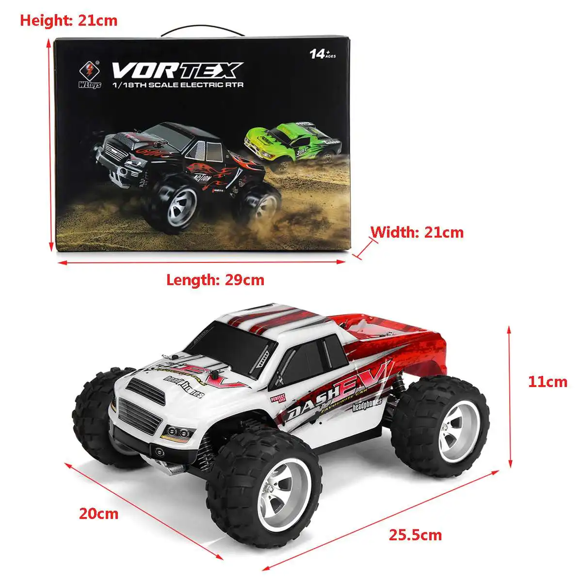

A979B Truck 2.4G 4WD Newest 1:18 WLtoys RC Car 70KM/h High Speed Off-Road Racing Buggy Truck Toys Remote Control Car Power Motor