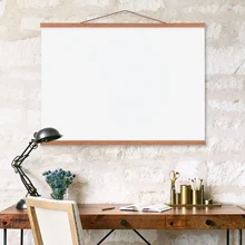 4 шт./компл. Магнитная деревянная вешалка фоторамка белый черный DIY Картина на холсте подвесное настенное искусство домашний декор изготовление размеров под заказ