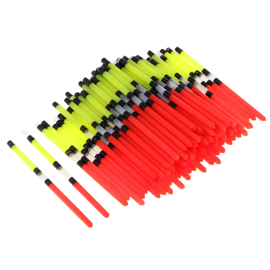 100Pcs Plastic Long Tail Vert Fishing Float Floating Stick Tube Sports Fishing Float Tube For Fishing Accessories