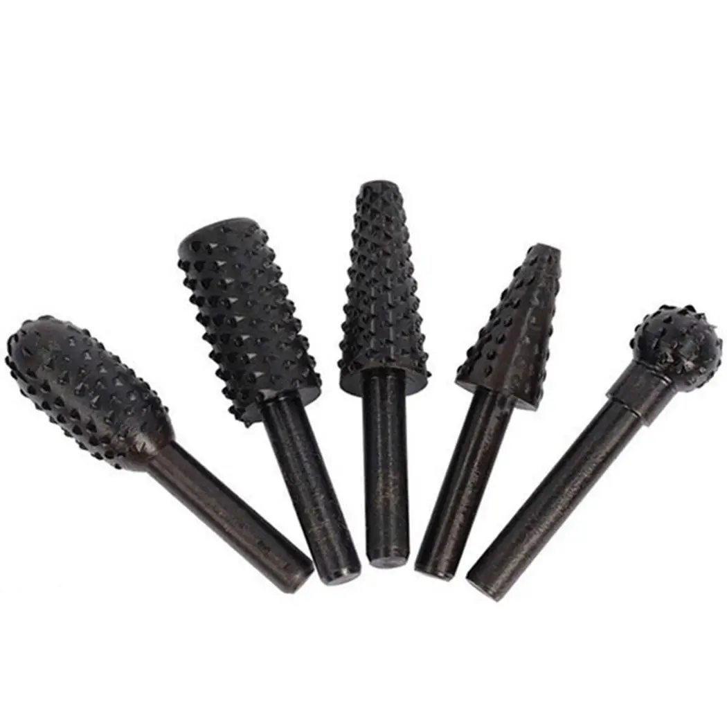 5Pcs Rotary Drill Bits Carbon Steel metal rotary drill bits For Rotary Tool 50-60mm DIY woodworking polished artifact