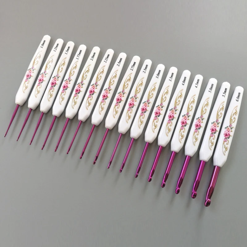 Смешанные размеры 1,0-6,0 мм набор крючков для вязания крючком алюминиевые спицы для вязания крючком с чехол для свитера вплетать в пряжу крючок для вязания швейные иглы для МО