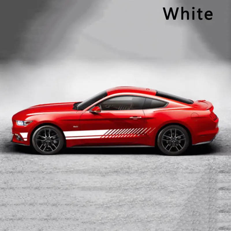 

2pcs Auto Car SUV Vinyl Graphic Car Body Sticker Side Stripe Decal DIY Decals