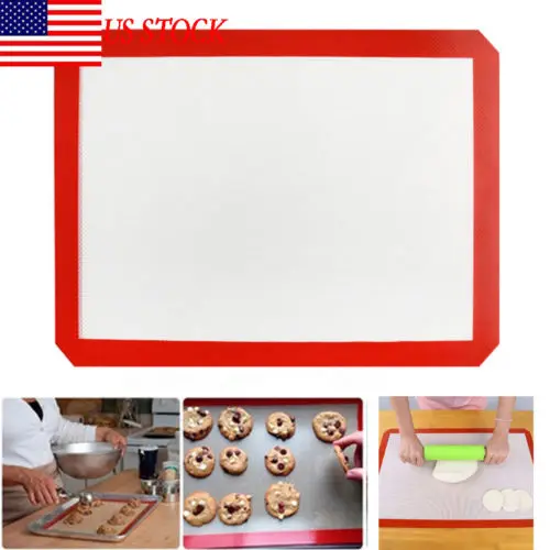 

Durable Nonstick Silicone Mat Baking Oven Pastry Liner Cake Cookie Tray Sheet US