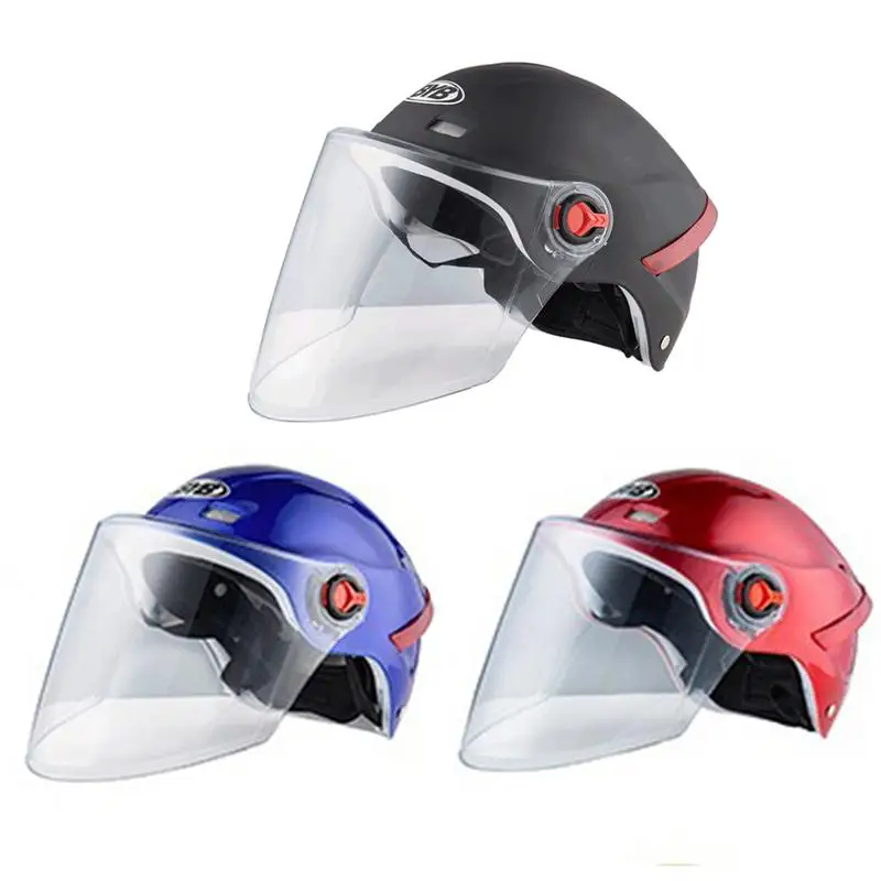 

Helmet Motorcycle Electric Vehicle Transparent Anti-fog Ventilated Sunscreen Unisex Safety Protection Helmet Accessories