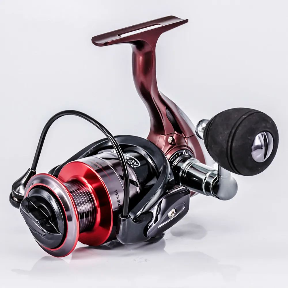 HOT High Quality 13+1bb Metal Spool Spinning Reel 5.5:1Bait Folding Rocker Spinning Wheel Fishing Reel Carpa Molinete De Pesca
